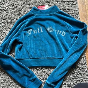 Full Send Nelk Boys Velvet Cropped Zip-Up